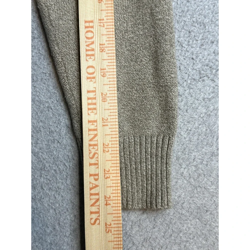 American Eagle Sweater Mens L Athletic Fit Grey Mock Neck Button Zip Pullover